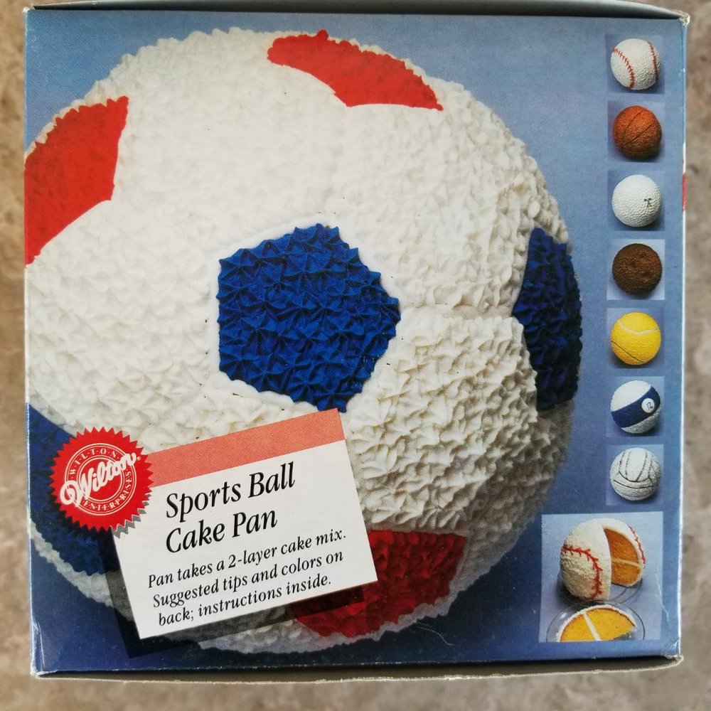 NEW Wilton – 3D Sports Ball Cake Mold Baking Pan